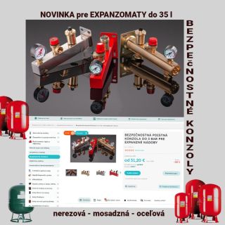 NOVINKA, ktorá pribudla na našom eshope, je praktická bezpečnostná poistná konzola do 3 bar pre expanzné nádoby do 35l pre...